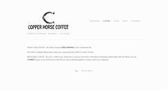 Desktop Screenshot of copperhorsecoffee.com