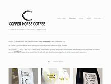 Tablet Screenshot of copperhorsecoffee.com